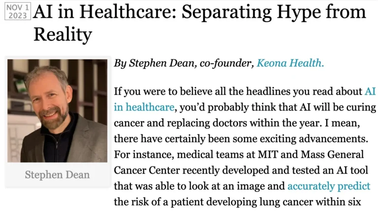 Electronic Health Reporter: ‘Separating AI Hype From Reality’