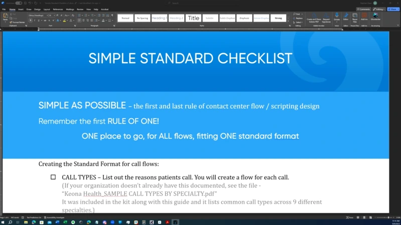 Simple Standards Thumb